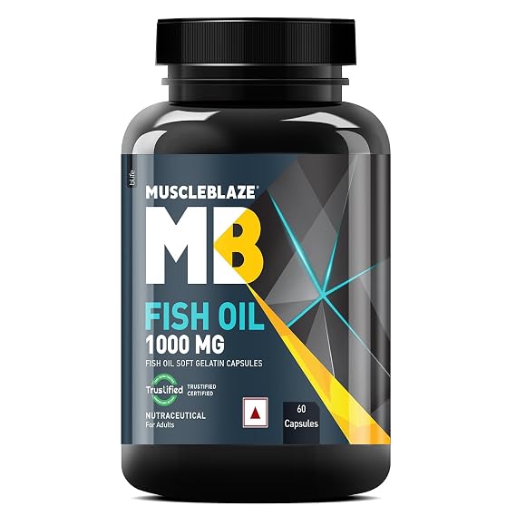 MuscleBlaze Omega 3 Fish Oil, 60 Capsules