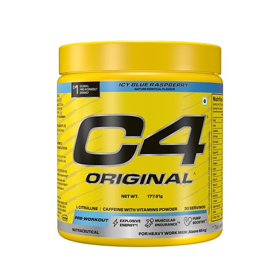 C4 Original Pre-Workout, 30 Servings (Icy Blue Raspberry)