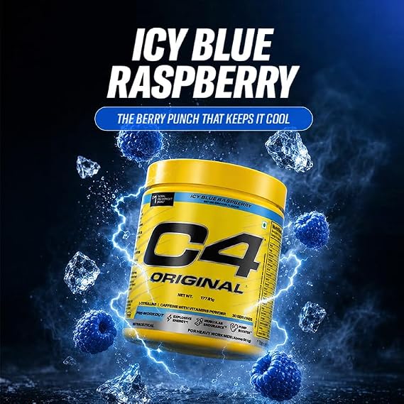 C4 Original Pre-Workout, 30 Servings (Icy Blue Raspberry)