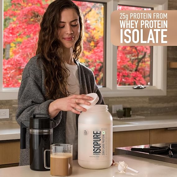 Isopure Unflavored Protein Powder – 2.20 lbs, 1 kg, 25g of 100% Whey Protein Isolate/serve, Zero-carb/sugar/fat, Lactose-free, Vegetarian protein for Men & Women. Offer Pack