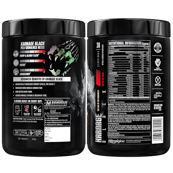 Bigmuscles Nutrition Karnage Black Preworkout (Sex On The Beach, 420g)