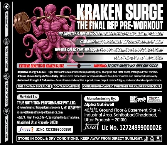 Helix Labz Kraken Pre-Workout, 60 Servings (Orange Rush)