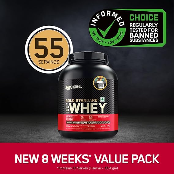 Optimum Nutrition Gold Standard 100% Whey, 1.7kg (Double Rich Chocolate)