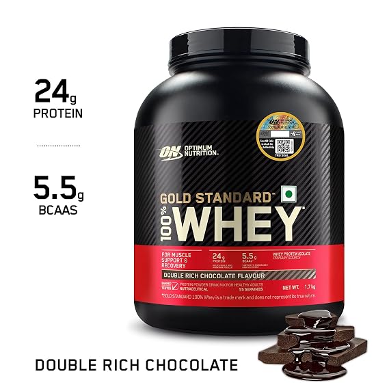 Optimum Nutrition Gold Standard 100% Whey, 1.7kg (Double Rich Chocolate)