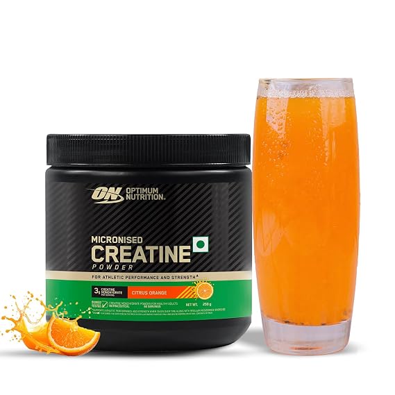 Optimum Nutrition Micronized Creatine, 250g, 65 Servings (Citrus Orange)