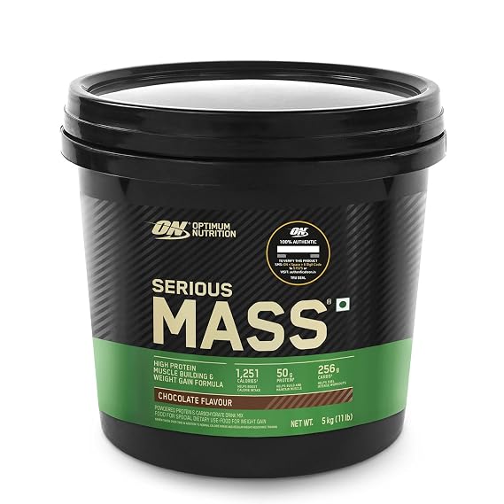 Optimum Nutrition Serious Mass Gainer, 5kg (Chocolate)