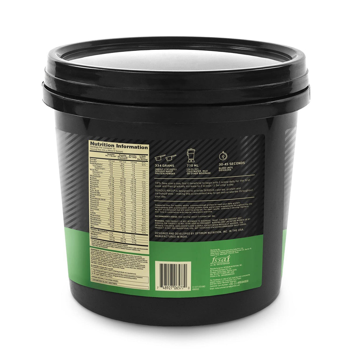 Optimum Nutrition Serious Mass Gainer, 5kg (Chocolate)