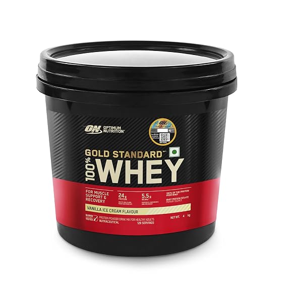 Optimum Nutrition Gold Standard 100% Whey, 4kg (Vanilla Ice Cream)
