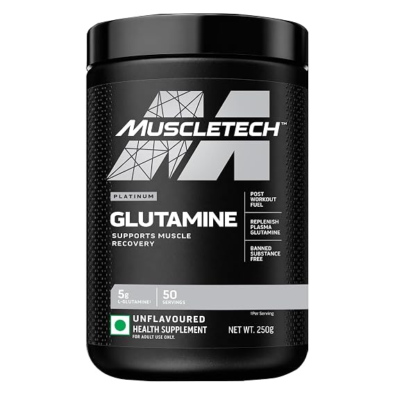 MuscleTech Platinum Glutamine, 250g (Unflavoured)