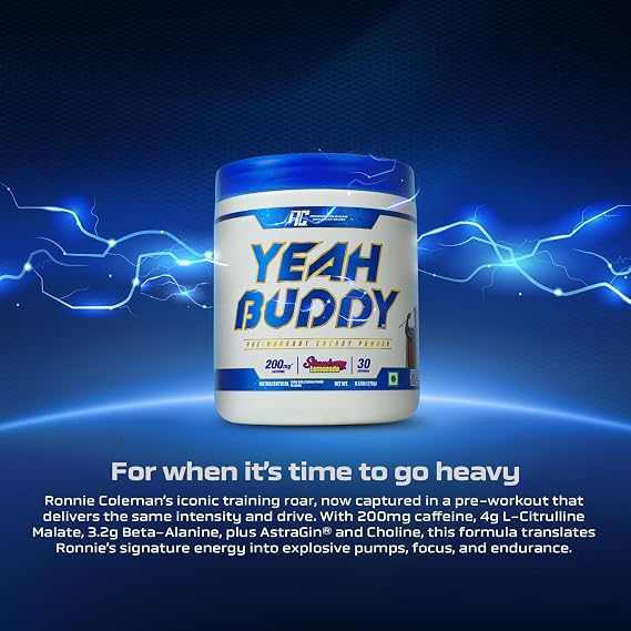 Ronnie Coleman Signature Series Yeah Buddy Pre-Workout, 30 Servings (Strawberry Lemonade)