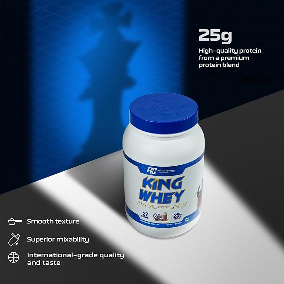 Ronnie Coleman Signature Series King Whey Protein, 907g (2lbs) Coffee Toffee | 26 Servings | Premium Whey