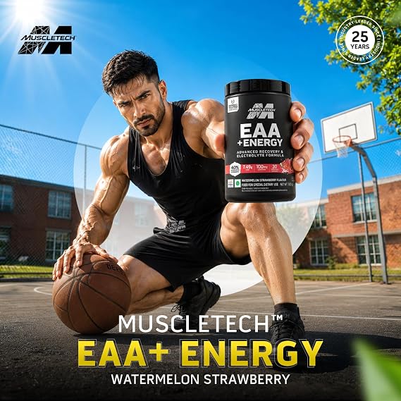 MuscleTech EAA + Energy, 30 Servings (Watermelon Strawberry)