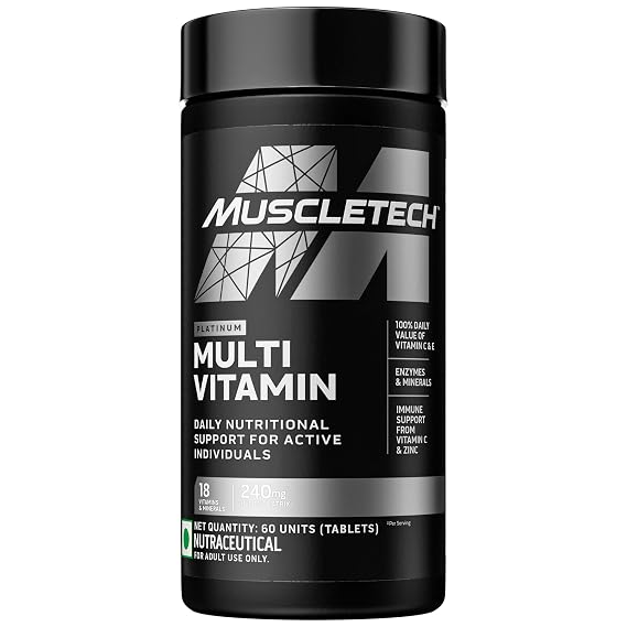 MuscleTech Platinum Multivitamin, 60 Tablets