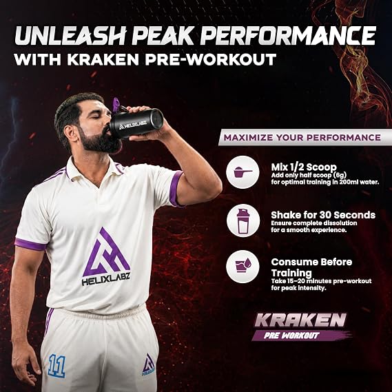 Kraken Pre-Workout | 60 Servings, Mango | Advanced Pre-Workout Formula with 1000mg US Patented Nitrosigine® | 4000mg L-Citrulline Malate | 3000mg Beta-Alanine | 1000mg L-Arginine HCL | Peak Performance & Endurance