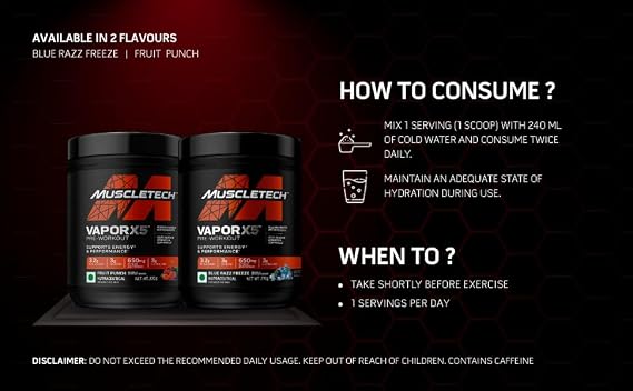 MuscleTech Vapor X5 Pre-Workout (Blue Razz)
