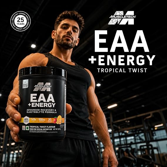 MuscleTech EAA + Energy, 30 Servings (Tropical Twist)