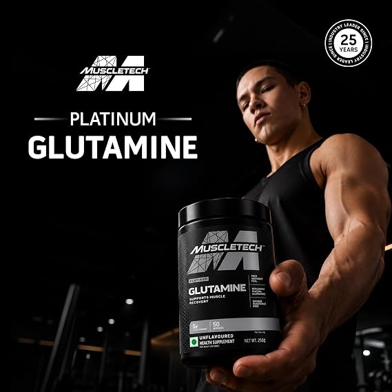 MuscleTech Platinum Glutamine, 250g (Unflavoured)