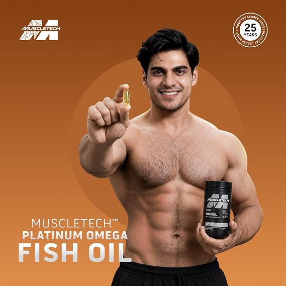 MuscleTech Platinum Fish Oil, 100 Softgels