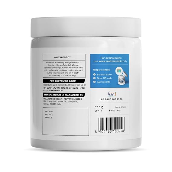 Wellcore Pure Micronised Creatine Powder (83 Servings, Kiwi Kick) For Enhanced Muscle Strength With Rapid Absorption | Creatine Monohydrate | Wellcore Creatine Flavoured - 307g
