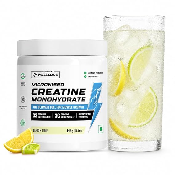 Wellcore Pure Micronised Creatine, 33 Servings (Lemon Lime)