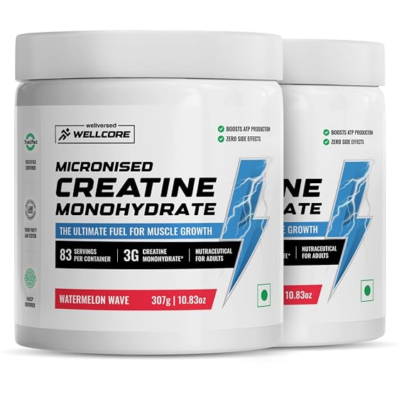 Wellcore Pure Micronised Creatine, 83 Servings (Watermelon Wave)