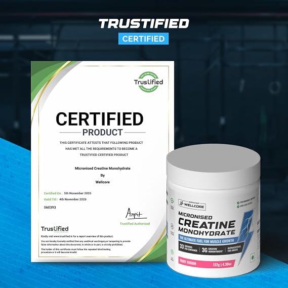 Wellcore Pure Micronised Creatine, 33 Servings (Fruit Fusion)