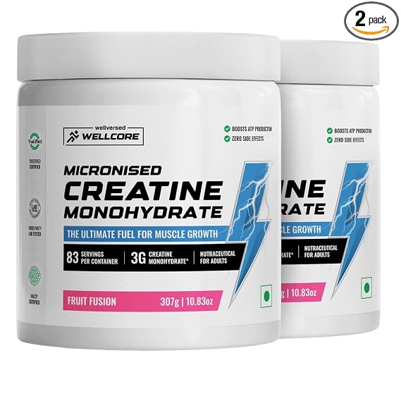 Wellcore Pure Micronised Creatine Powder (83 Servings, Fruit Fusion)