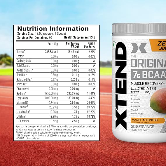 XTEND Original BCAA, 30 Servings (Mango Madness)